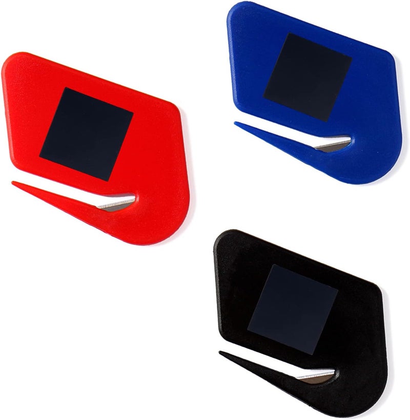 OZXTYO Magnetic Letter Openers Envelope,3 Pack,Envelope Opener Slitter,Mail Openers Blade with Magnet,Letter Opener for Women,Men,Office,Envelope Cutter(red,Blue,Black) - Image 1